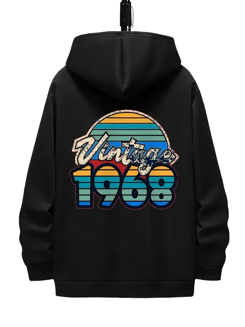 New men's high quality hooded sweatshirts, creative printed men's street sweatshirts, y2k style printed street sweatshirts