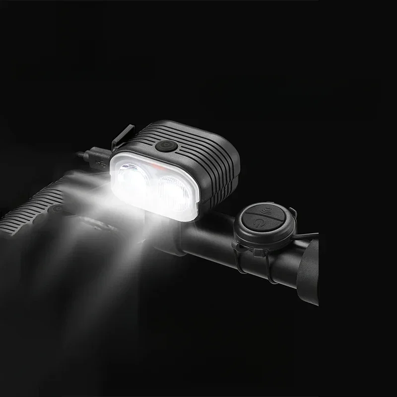 AliExpress OFFBONDAGE Bicycle Headlight Horn 2-In-1 Bike Near And Far Light 2/4 Lamp Beaded Wire Control Bell Horn Mountain Bike Accessory