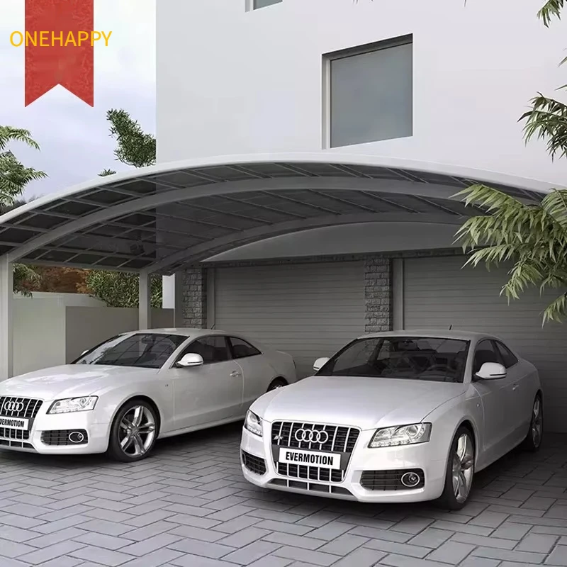 مرآب جناح تصميم بسيط، جراج حديقة، مظلة خارجية، مرآب متنقل، هيكل تركيب مرآب شمسي #3