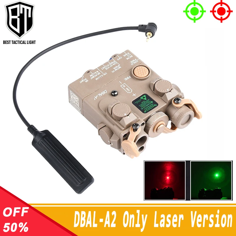 WADSN DBAL-A2 Red Green Dot Laser Sight Aiming Indicator No White Light No IR Hunting Weapon Accessory Fit 20mm Picatinny Rail