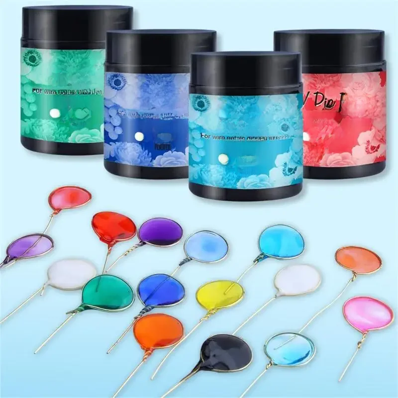 100 ml kleju żywicznego UV DIP do drutowych kwiatów UV do tworzenia kwiatów w płynie utwardzającym żywicę UV Klej UV do samodzielnego tworzenia biżuterii spinki do włosów — zdjęcie 2