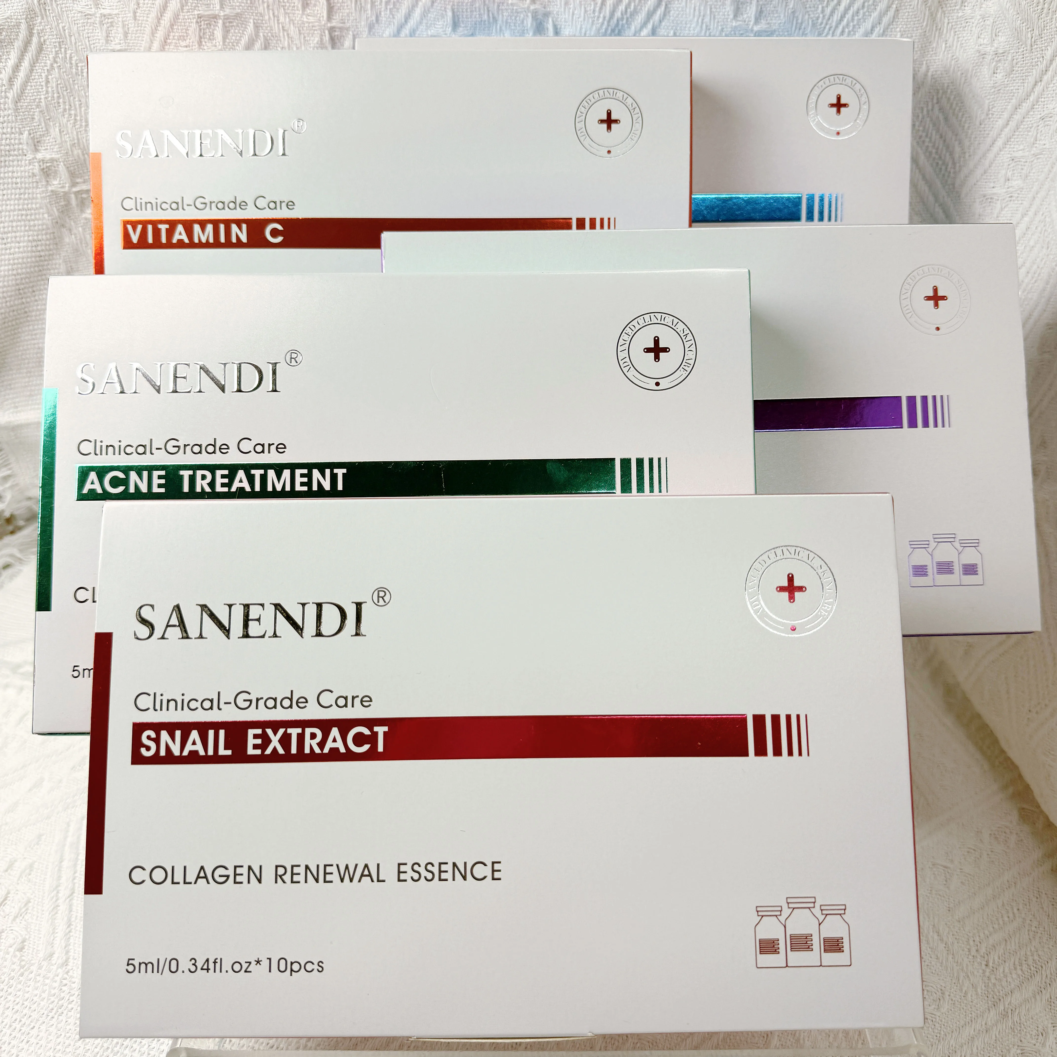Korean Skin Care Product Sanendi AQUA Series Essence VC Soothing Moisturizing And Nourishing Facial Care Set 5mlx10