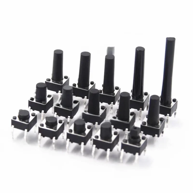 6x6mm Panel PCB Chwilowy dotykowy mini przełącznik przyciskowy DIP 4pin 6x6x4.3/5/6/7.3-25 MM 6*6*4.3MM 5MM 6MM 7MM 8MM - 25MM — zdjęcie 2