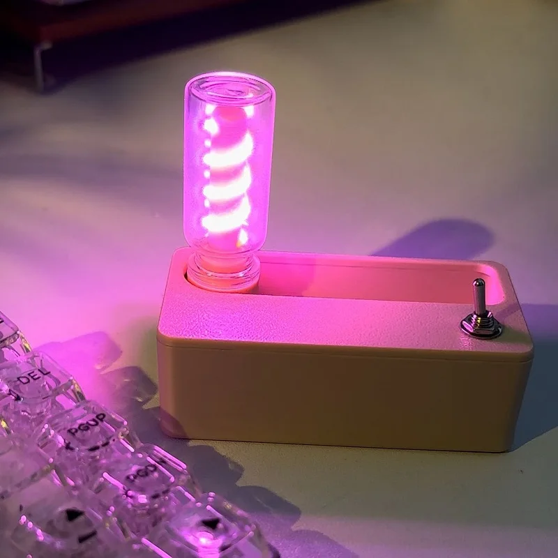 Luce notturna meccanica Fidget Giocattoli creativi Regalo con base magnetica a scatto Decorazione da scrivania Lampada portatile per campeggio camera da letto per ragazza