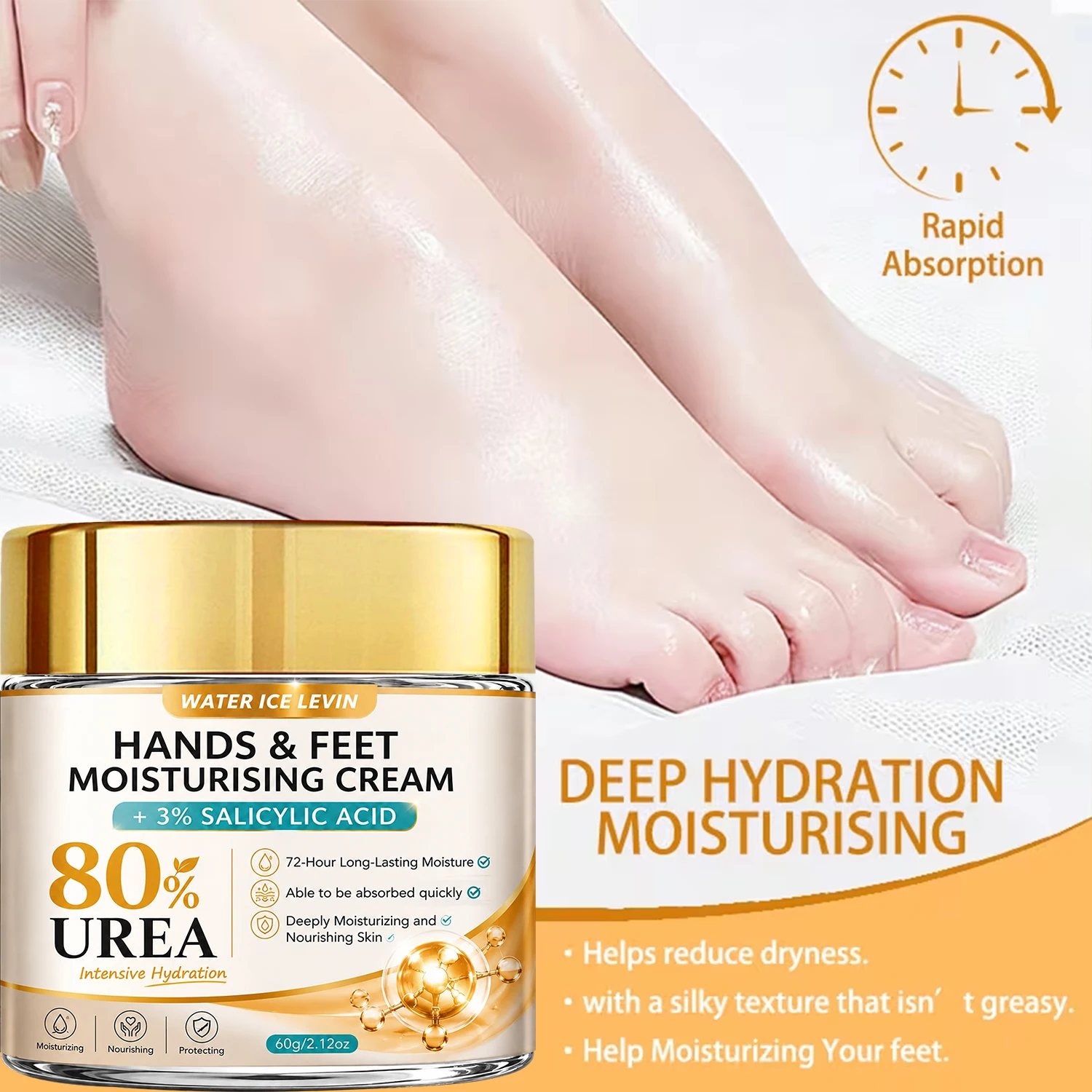 Water Ice Levin 80% Urea Hand- - Urea Foot Cream recensie en prijs