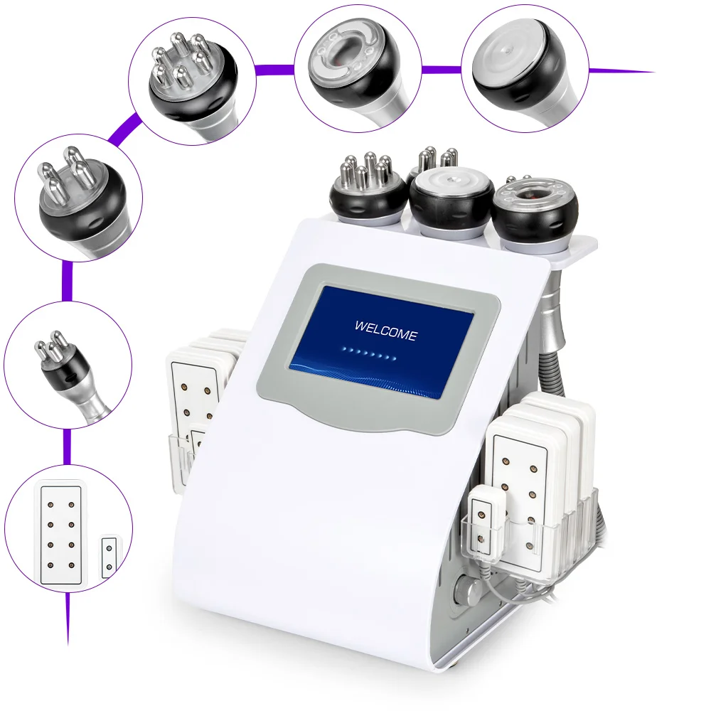 

US STOCK 6 In 1 80k Cavitation Machine With Vacuum Radiofrequency For Body Contouring