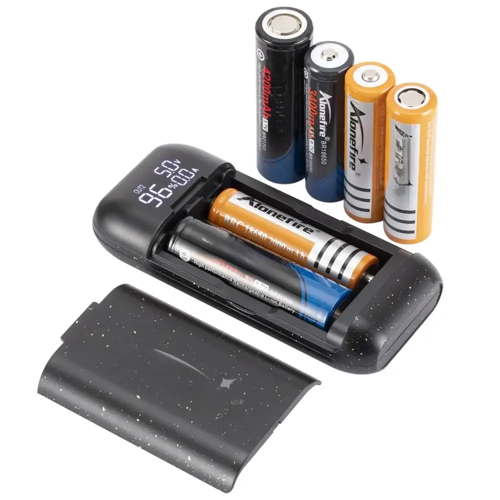 5V 2A inteligentna ładowarka USB 18650 21700 ładowarka do akumulatorów litowo-jonowych BoxType-C etui na powerbank DIY cyfrowy wyświetlacz telefony komórkowe Powerbank — zdjęcie 2