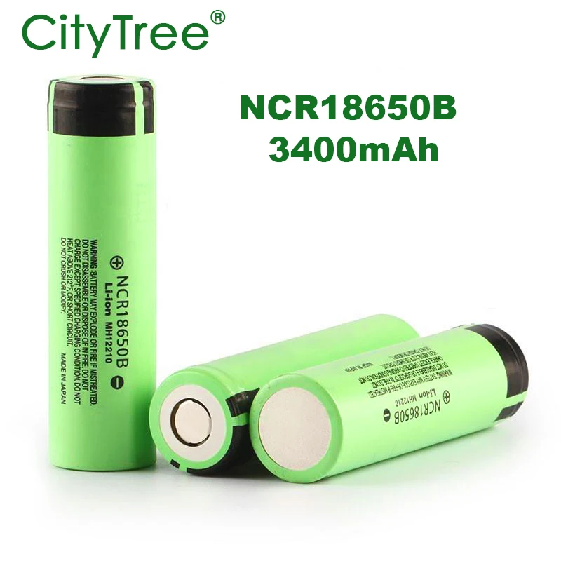 NCR18650B 3400mAh 18650 Battery Li-ion High Power 3C-5C Discharge 3.7v Rechargeable 18650 Battery for LED Flashlight