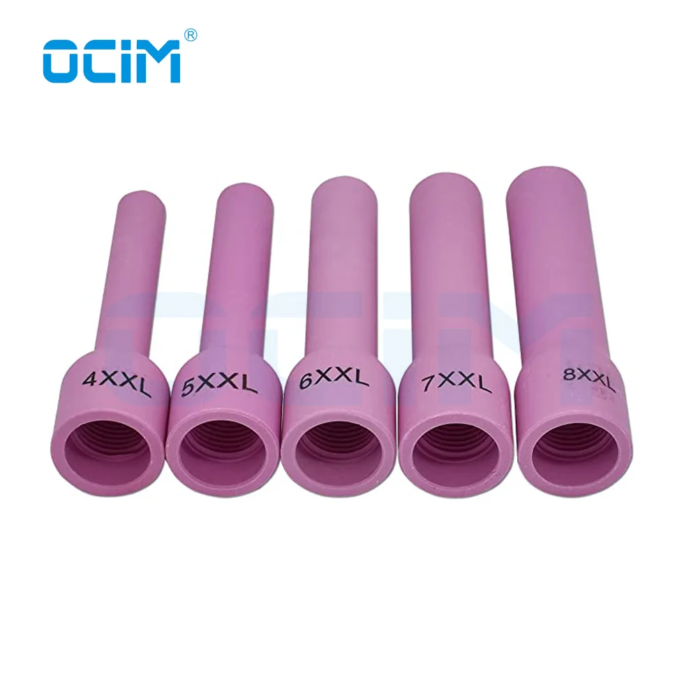 53NXXL Gas Lens Almunia Nozzle Ceramic Cup Extra Long For PTA SR DB WP 9 20 25 TIG Welding Torch