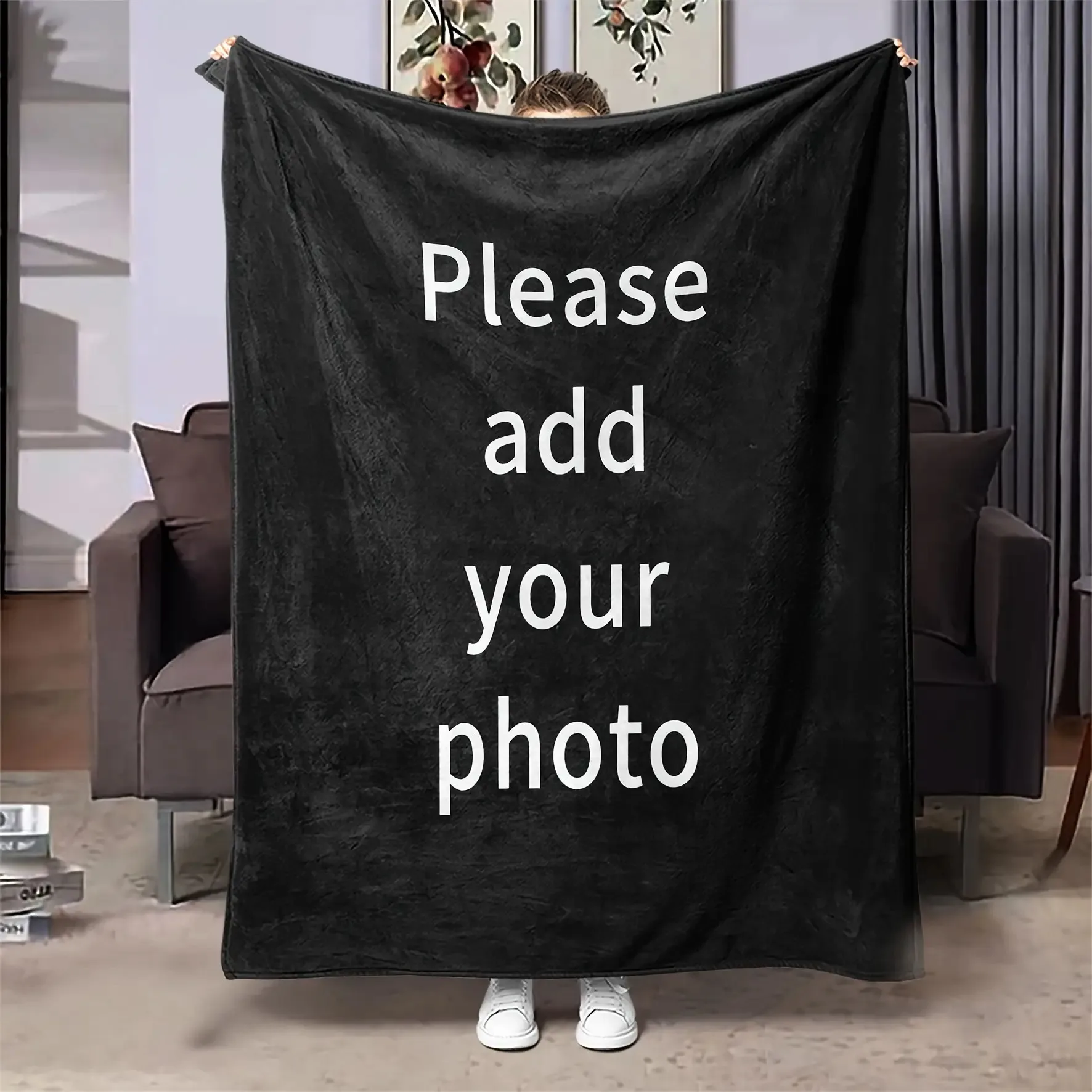 2D Custom Photo Flannel Blanket - Soft, Warm, Comfortable | Perfect for Home, Travel, and Office