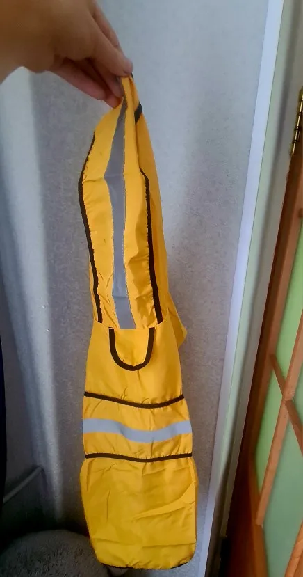 Customer review photo for Waterproof Dog Raincoat — Adjustable, Windproof & Hooded