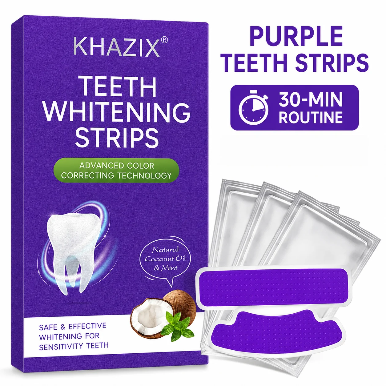 Patchs violets pour l'entretie - Teeth Whitening At Home avis et prix