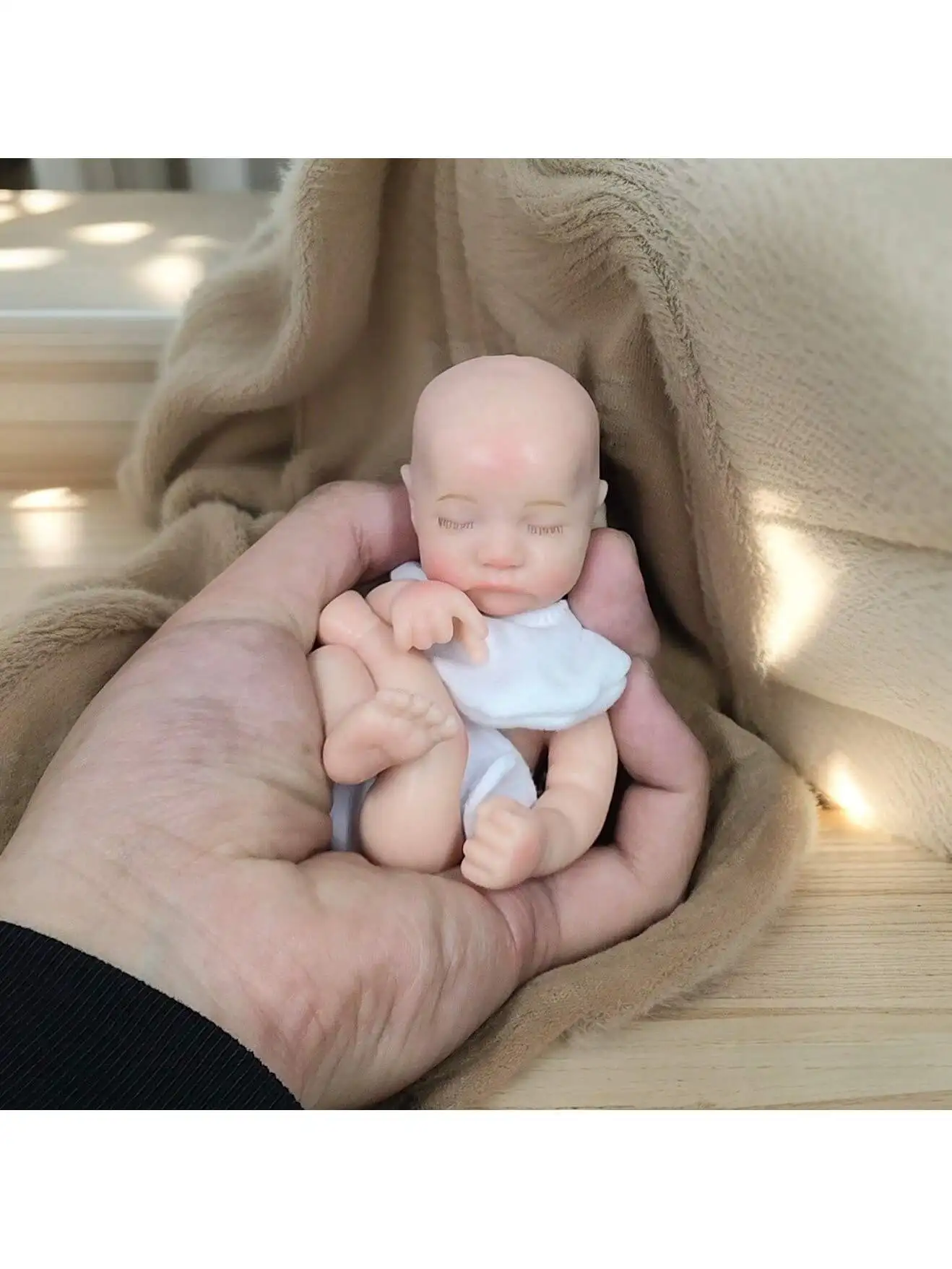 6 inch realistische reborn babypoppen siliconen full body jongen, echte babypoppen slapen zacht lichaam pasgeboren babypoppen