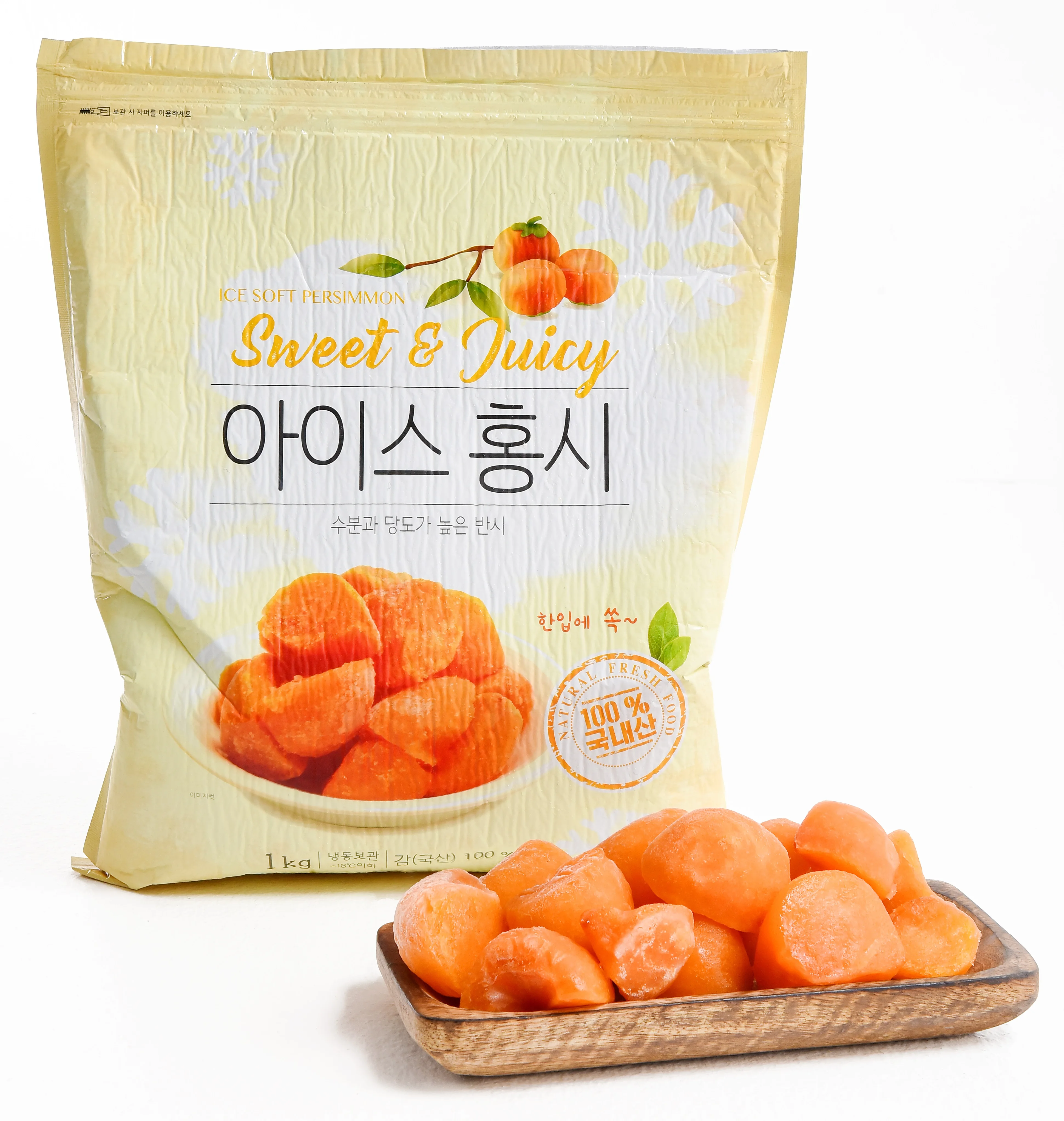 Ice Hongsi 1kg Sweet cool natural snack made of seedless Cheongdo Bansi/Iced Dried Persimmon 1kg