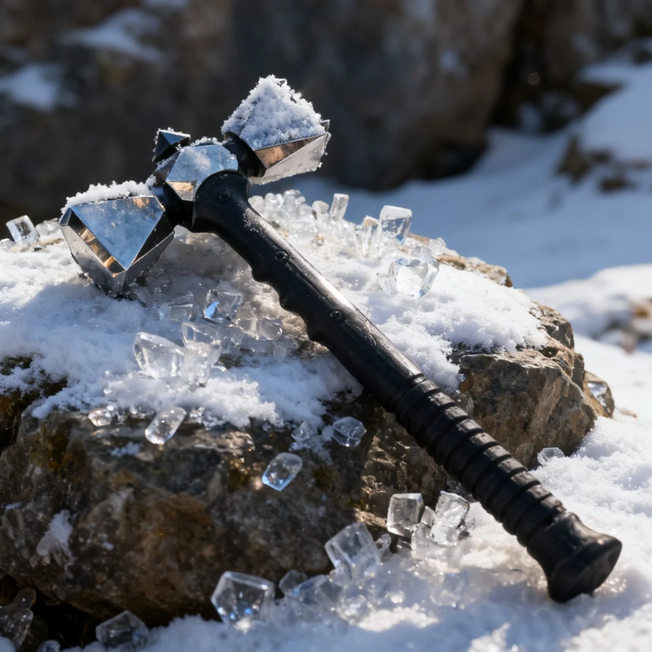 Sheathed double-headed hammer, stainless steel head, total length 17 inches. It is a high-quality decorative item specially designed for collectors. Suitable for role-playing,Strong and finely designed, it is very suitable for fantasy enthusiasts.