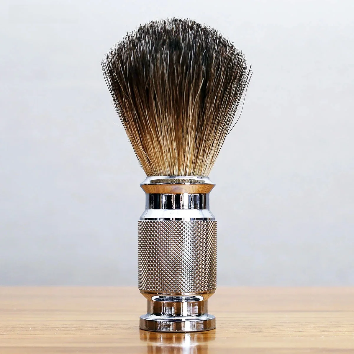 iRAZOR Honey Pure Badger Hair Pędzel do golenia Klasyczny, ręcznie wykonany uchwyt z litego aluminium Szczotka do czyszczenia Dobry prezent dla mężczyzn — zdjęcie 2