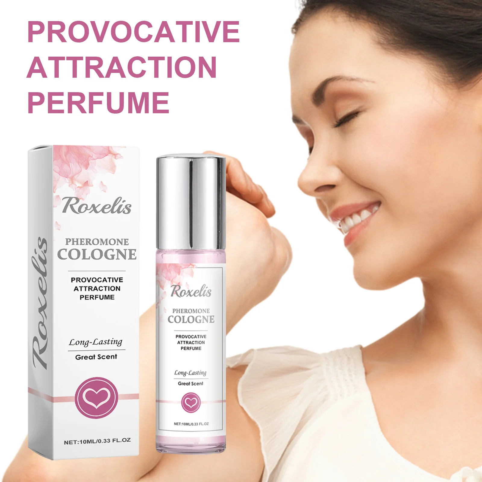 ROXELIS Roll-On Pheromone Perfume Oil Fresh and Elegant Floral fFragrance, lLasting Fragrance, Charming Dating Perfume