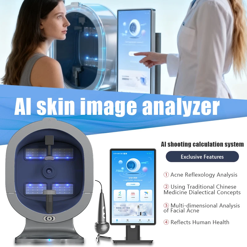 2026 NEWest 3D AI Facial Skin Analyzer 8‑Spectral Professional Hair Diagnosis Beauty Salon Equipment for Analysis captures detailed skin condition and generates precise diagnostic reports for daily aesthetic skincare assessments fast intuitive operation