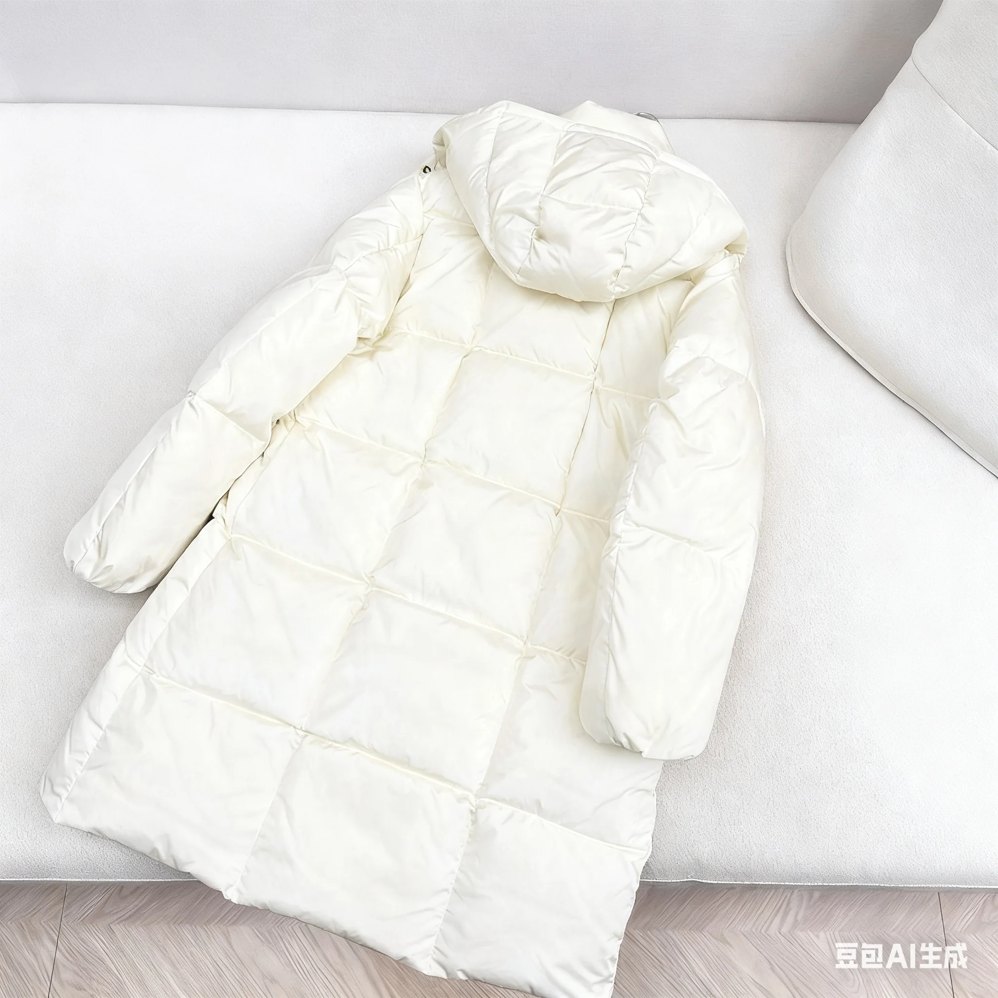 سترة نسائية لخريف وشتاء 2021 عالية الجودة بغطاء للرأس متوسطة الطول HL192 #2