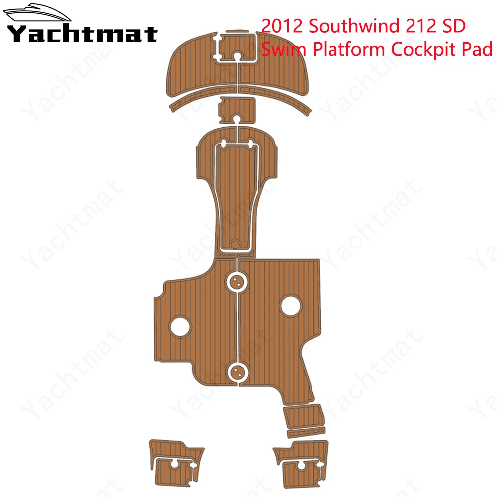 2012 Southwind 212 SD Swim Platform Cockpit Pad Boat EVA Foam Teak Floor Mat