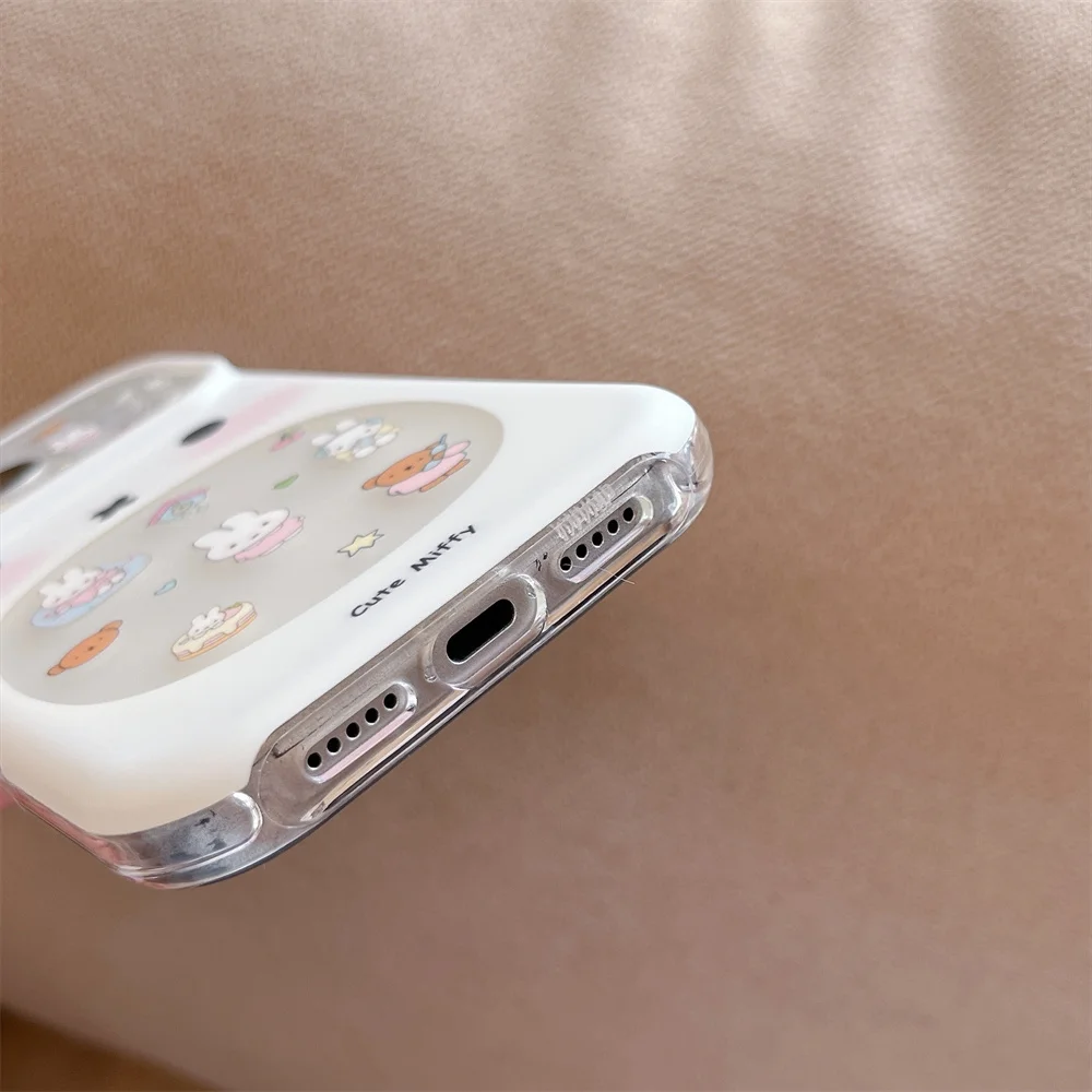 Koreańskie, urocze etui na telefon z motywem Miffy i króliczka, pasujące do iPhone 18 Pro, 17, 15, 16, 17 Pro, 18 Max. Wytrzymałe, odporne na wstrząsy etui z motywem z kreskówki. — zdjęcie produktu 6