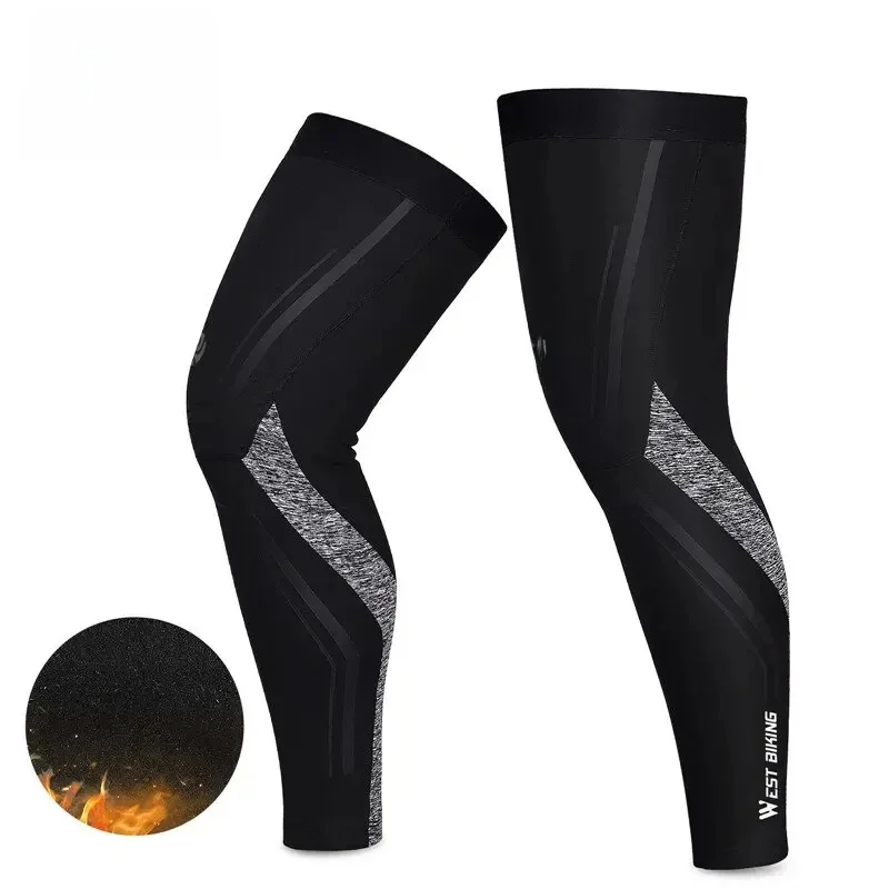 AliExpress West Biking WEST BIKING Warm Leg Sleeves Running Fitness Sports Gear Autumn Winter Plus Velvet Legwarmers MTB Road Bicycle Thermal Leggings