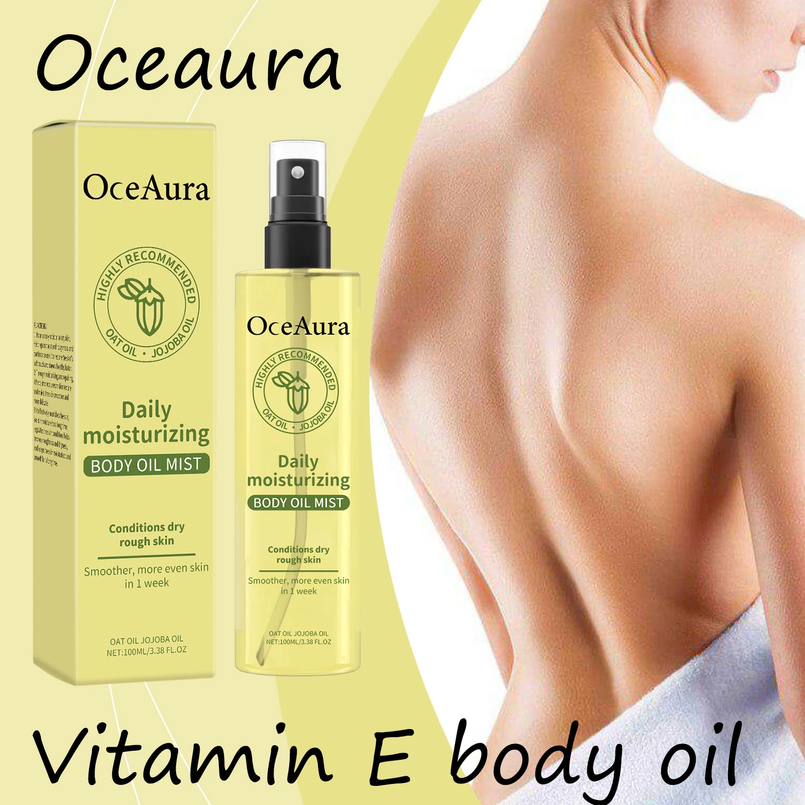 

Oceaura Vitamin E Body Oil Daily Nourishing Moisturizing Improve Roughness Relief Fatigue and Discomfort Glowing Body Oil