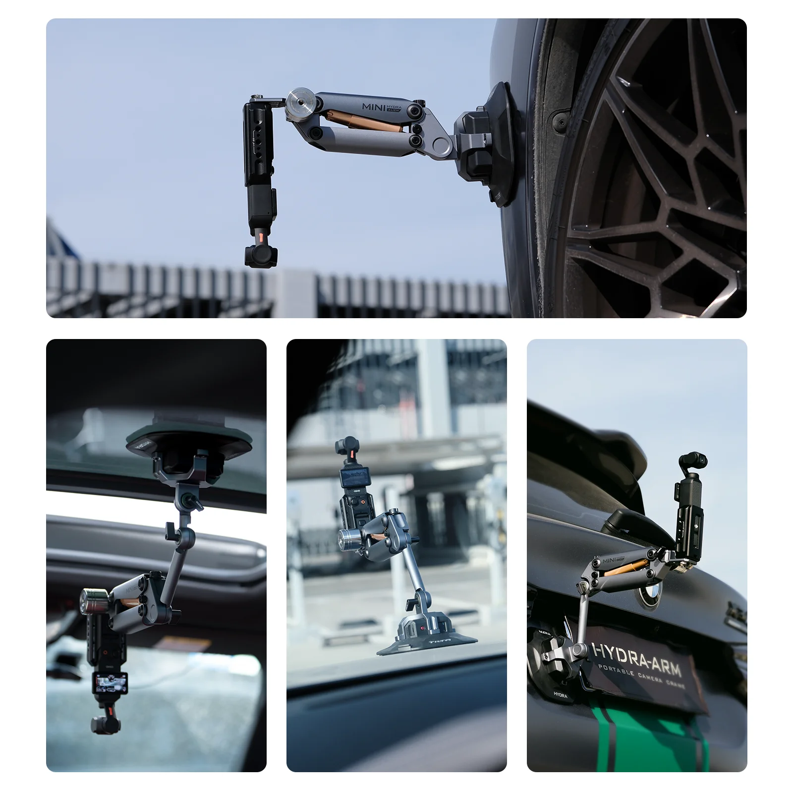 TILTA HDA-T15 Hydra Alien Mini Shock Absorbing Arm Car Shooting E-Suction Cup For DJI Osmo Pocket 4 Pocket 3 for Insta360 X4