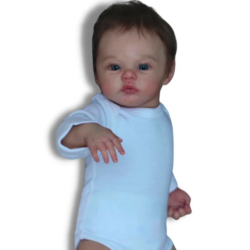 

43CM Finished Painted Reborn Baby Dolls Meadow Newborn Girl with Visible Veins Lifelike 3D Skin Toy Figure Gift