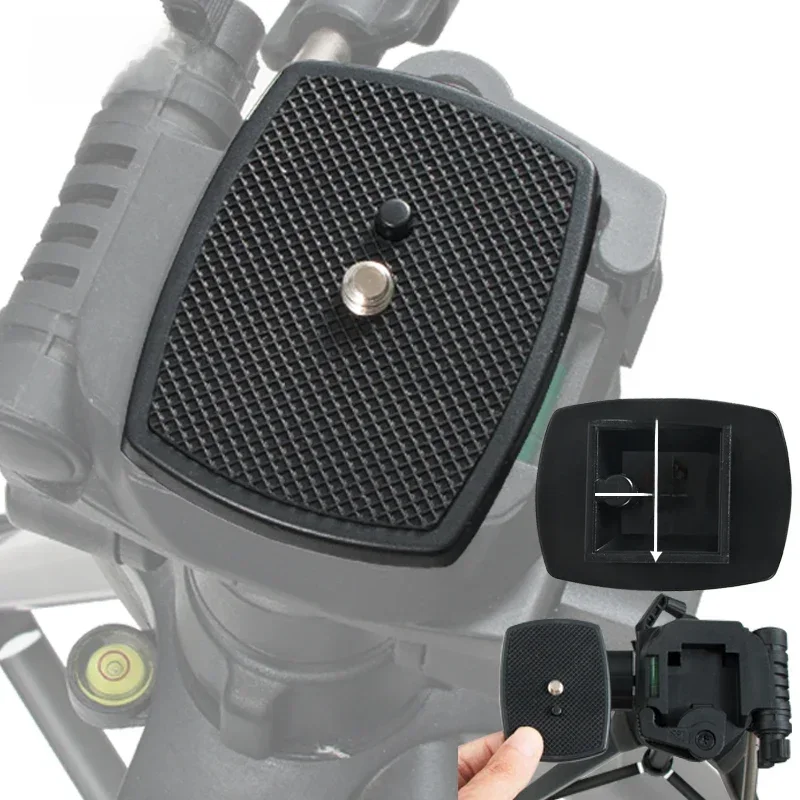 Plastikowy adapter do aparatu Dslr Głowica statywu aparatu Płyta szybkiego uwalniania Płyta podstawy aparatu do trójwymiarowej głowicy statywu — zdjęcie 2