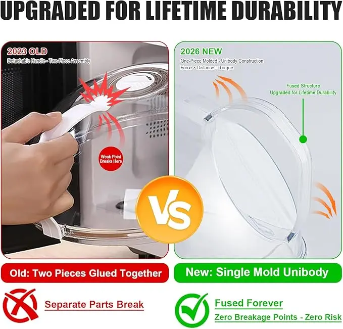 Professional Microwave Food Anti-Sputtering Cover with Handle Heat Resistant Lid for Microwave Food Dropshipping