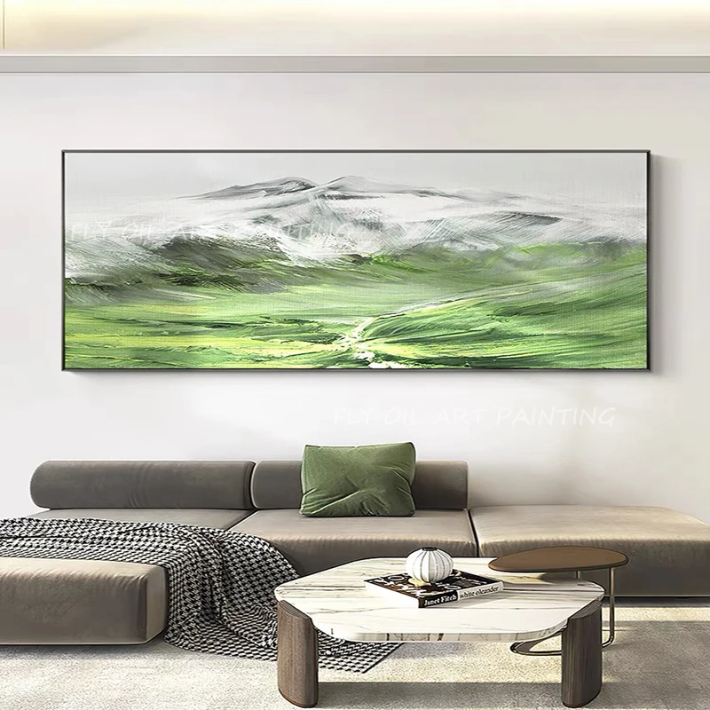 

Handmade Mountain Oil Painting Landscape Canvas Painting Poster Wall Art Picture for Living Room Home Decoration Gift