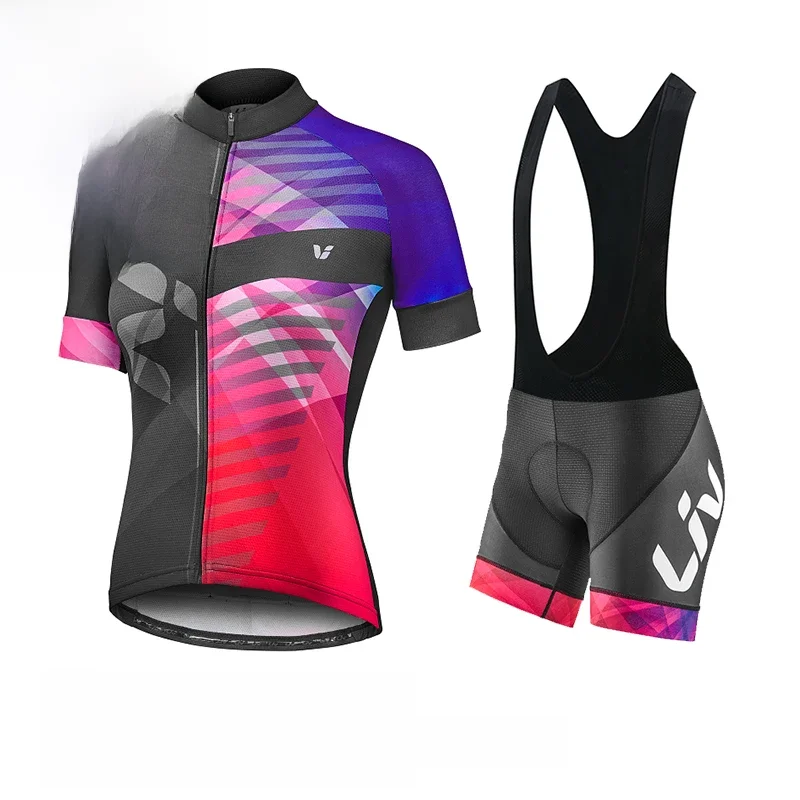 AliExpress Liv Cycling Shorts Set 2023 New Women Cycling Jersey Bike Clothing Suit Liv Team Version Racing Suit