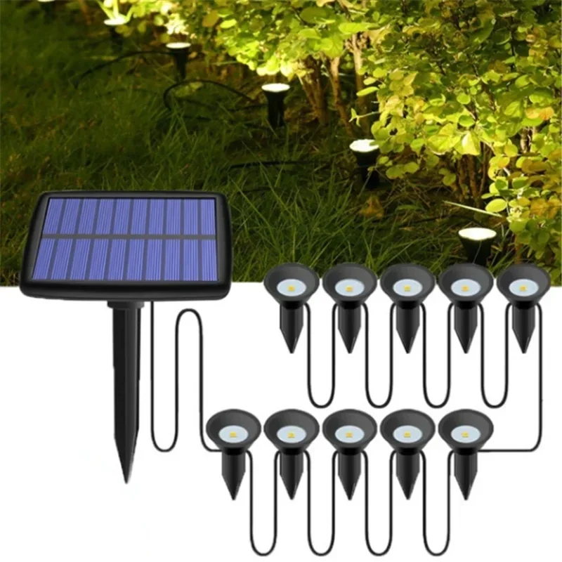 Buiten Zonne-Verlichting Pad Patio Gazon Grond Lamp Ip65 Waterdicht Landschap Spotlights Tuindecoratie Buitenverlichting - afbeelding 2