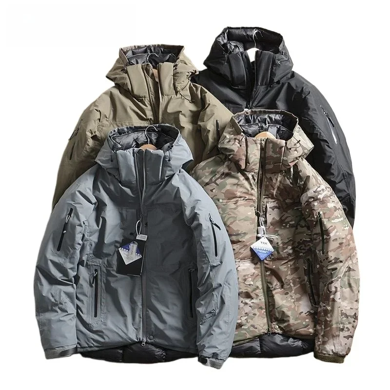 Outdoor Men's Anti Extreme Cold Loose Coat Snow Parka Coat Hooded Windproof Waterproof Down Jackets Mountaineering Skiing Suit — zdjęcie 2