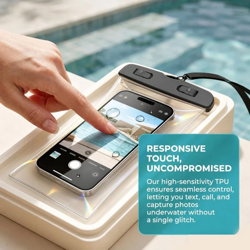 Waterproof Phone Pouch,Floatable Waterproof Phone Pouch with Touchscreen,Universal IPX8 Waterproof Cell Phone Case,Underwater Photography,for Swimming,Rafting,Diving,for All Models image 8