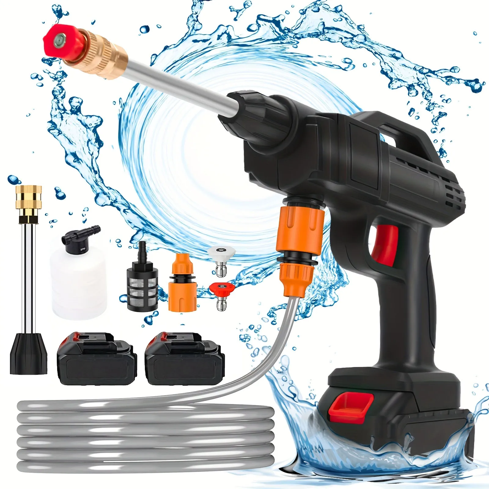 Makita – nettoyeur haute pression sans fil 50 bars, pistolet à eau par pulvérisation, Machine de nettoyage d'eau à pression pour lavage de voiture, batterie 21V