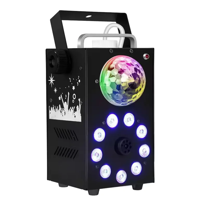 700W Fog Smoke Machine with Remote Control & Disco Ball Light - Stage Effect Machine for Dj Parties Wedding Christmas Halloween