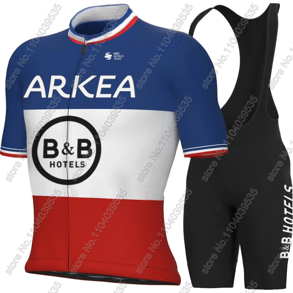 France 2024 ARKEA B&B HOTELS Cycling Jersey Set Summer Clothing Road Shirts Suit Bicycle Bib Shorts MTB Maillot Ropa