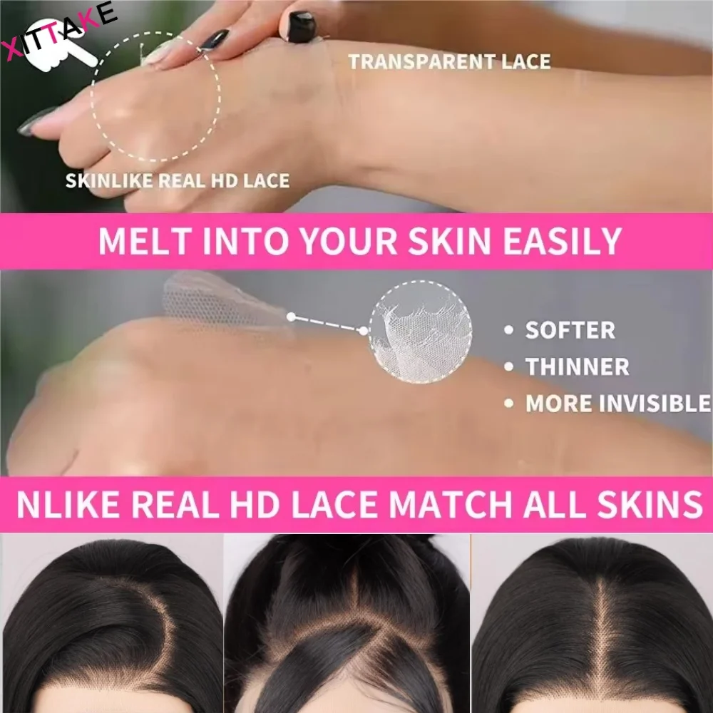 Deep Wave Lace Front Human Hair Wigs 13x4 Glueless Human Hair Wigs Natural Color 13x6 HD Transparent Lace Frontal Wigs For Women