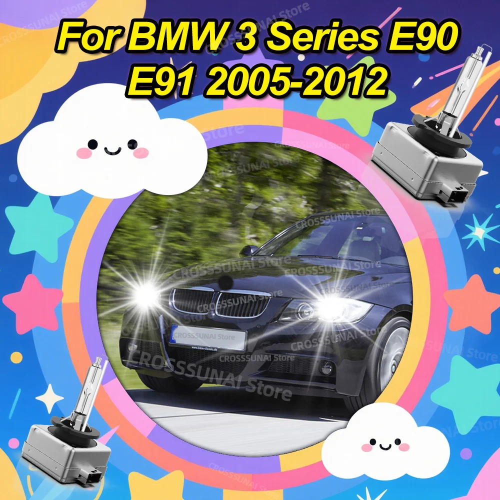 

Plug And Play 1 Pair HID Xenon Light Bulbs 6000K Headlight for BMW 3 Series E90 E91 2005 2006 2007 2008 2009 2010 2011 2012