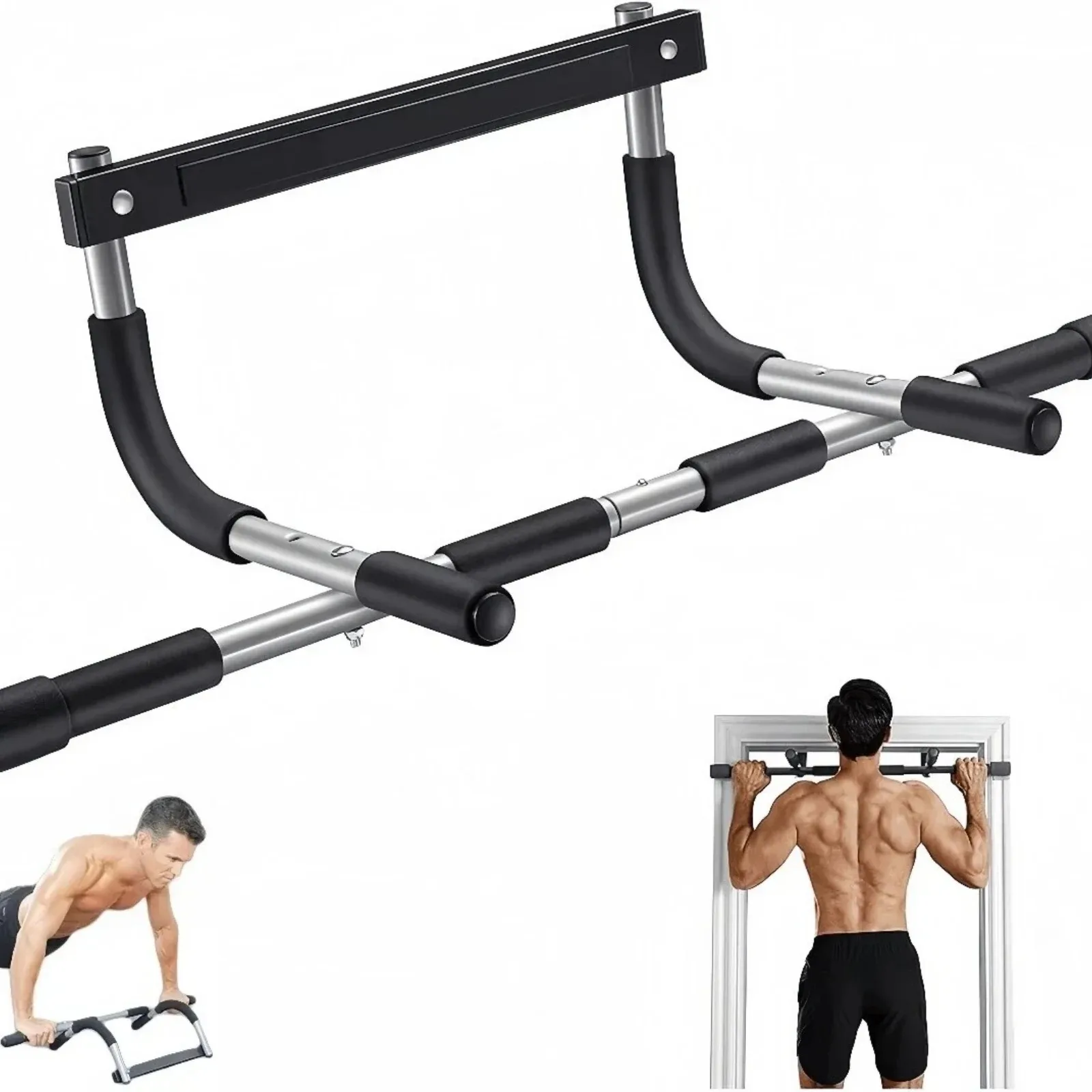 Adjustable Doorway Pull Up Bar Multi-Function Home Gym Equipment for Chin Up, Sit Up & Strength Training Fitness Workout