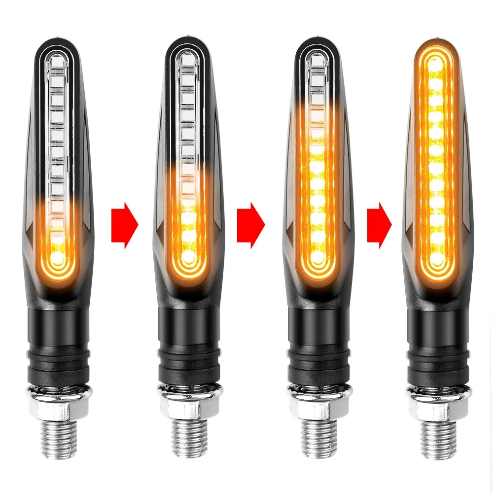 Motorfiets Led Richtingaanwijzers Richtingaanwijzers Knipperende Achterlichten Rem Knipperlicht Stop Signaal Licht Motorfiets DRL Lamp - afbeelding 2