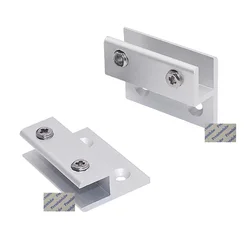 4Pcs Aluminum Alloy Glass Acrylic Mirror Wall Mount Clip Holder H Shaped