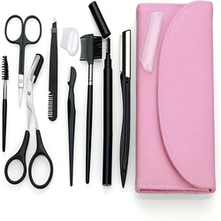 8 Pcs Eyebrow Trimmer Set, Eyebrow Scissors, Eyebrow Pencil, Eyebrow Brush Trimmer, Brushes, Women's Beauty Tool Set