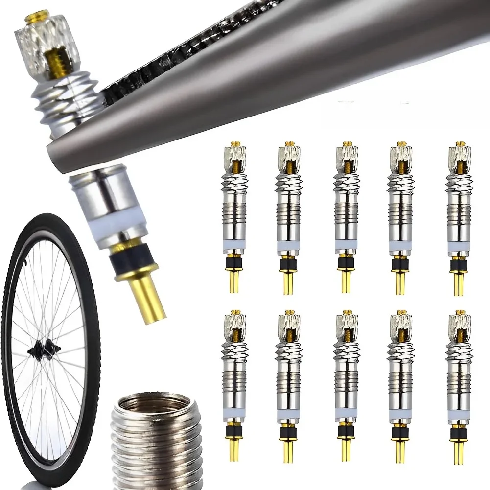 AliExpress Bicycle Valve Core Stem Removable Presta Silver Bike Replacement Brass Tubeless Core Remover Tool for Tubeless for Road MTB Bike