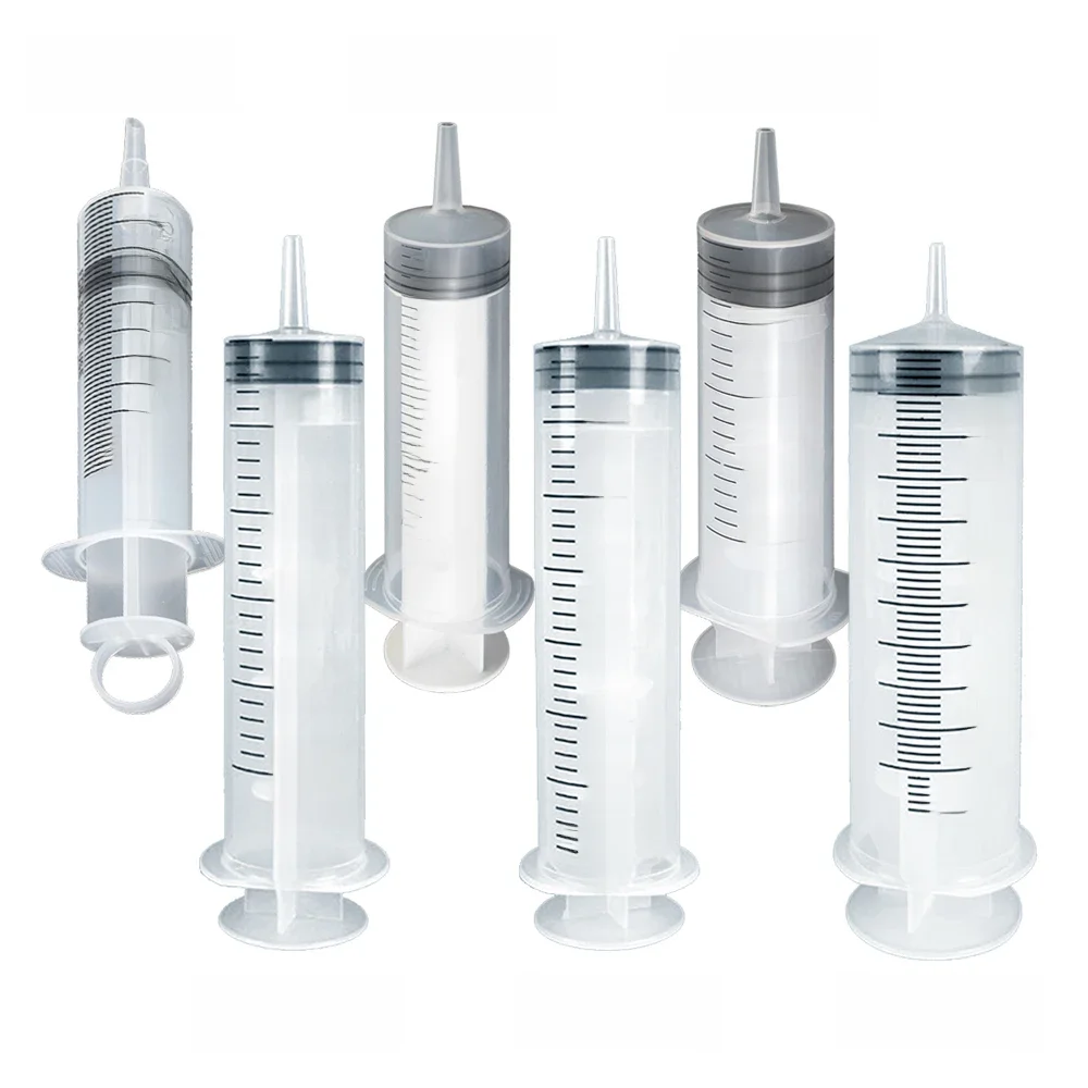 Seringue de grande capacité 100/150/200/250/350/550ml, pompe de mesure réutilisable avec tuyau de 100cm pour dessiner l'encre, applicateur de colle à huile liquide