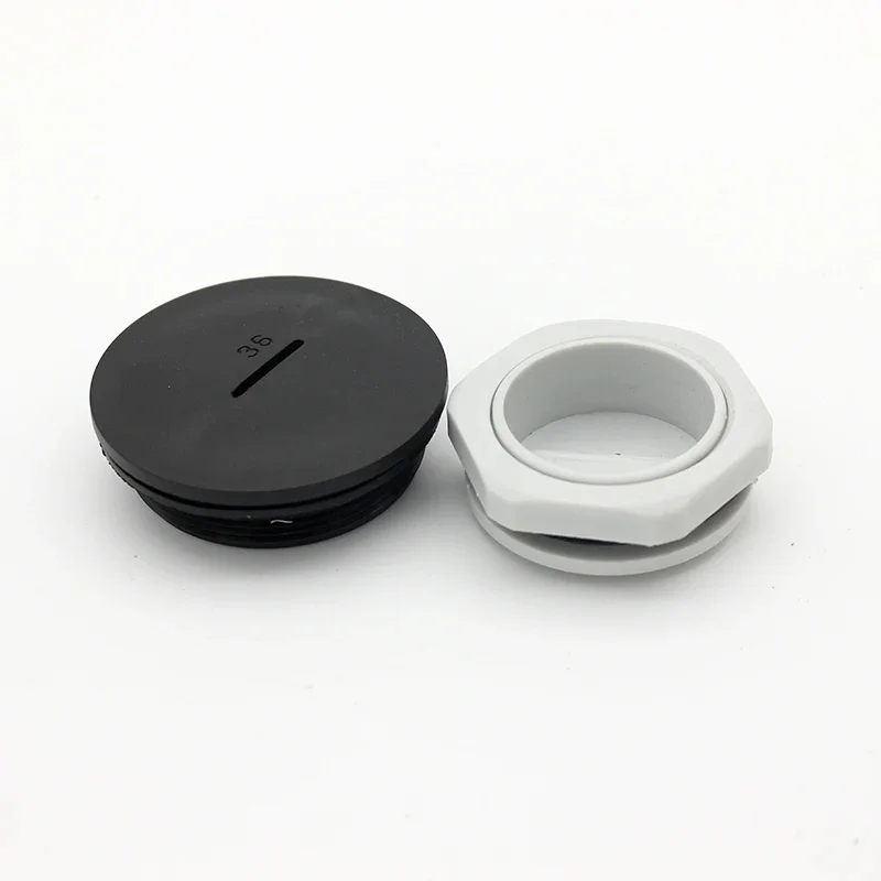 Bague d'étanchéité en plastique à filetage mâle métrique, embout rond, bouchon à vis, raccord de tuyau M12 M16 M20, presse-étoupe en Nylon, écrou aveugle, bouchon à vis