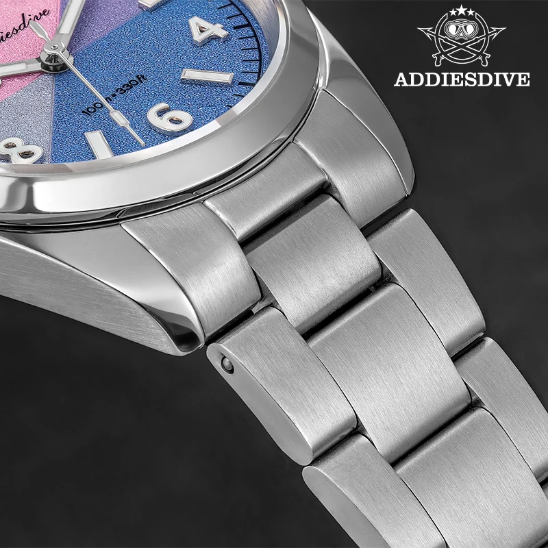 ADDIESDIVE 36mm Luxury Watch for Women Sapphire Glass 100m Waterproof Sport BGW9 Super Luminous Stainless Steel Ladies Watches