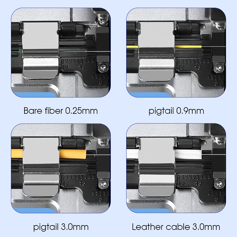 AUA-X9Fiber 절단기 FTTH 케이블 광섬유 절단 칼 도구, 3 인 1 클램프 슬롯, 24 표면 블레이드